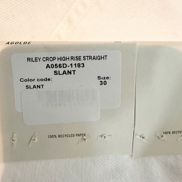 AGOLDE RILEY Crop High Rise Straight Size 30  SLANT - Picture 5 of 13